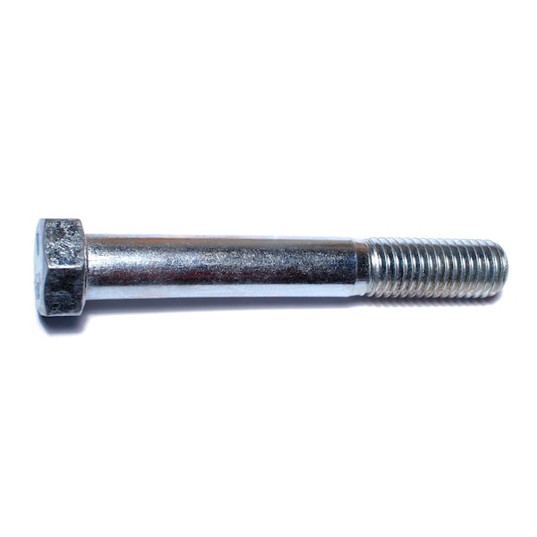 Midwest Fastener Grade 5, 9/16"-12 Hex Head Cap Screw, Zinc Plated Steel, 4 in L, 25 PK 00364 - main